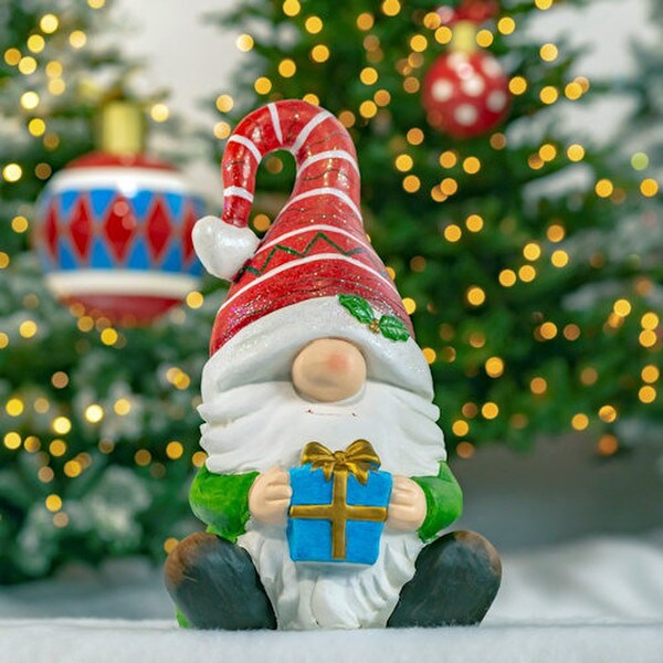 Christmas Garden Gnomes Set of Six Statues